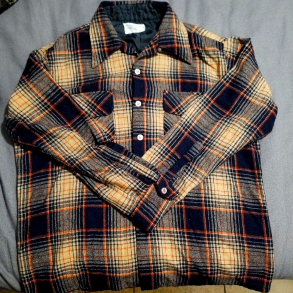 Vintage JCPenney Men’s 70s Wool Plaid Flannel